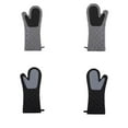 thumbnail image 5 of BrowQuartz Baking Glove Oven Mittens Bake Supplies Heating-resistance Fine Workmanship Thicken Design Multipurpose Hand Protector Right/Black, 5 of 6