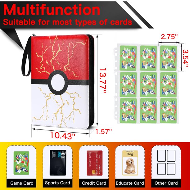 Card Binder 9 Pocket, Trading Card Holder Fits 900 Cards With 50