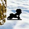 thumbnail image 5 of 9.84×9.13 Inches Cute Little Dog Garden Stake Iron Decor Art Silhouette Metal Yard Improvement Courtyard Art Garden Outdoor Decoration Pet Commemorative Metal Artwork, 5 of 6