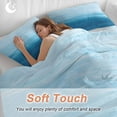 thumbnail image 5 of Sky Blue Ombre Bedding 3 Piece Duvet Cover Set Full Size, Modern Abstract Art Ocean Oil Painting Soft Microfiber Comforter Cover with Zipper Closure & Pillowcases, Wrinkle & FadeResistant Quilt Cover, 5 of 9