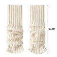 thumbnail image 3 of Women Ribbed Leg Warmers Wool Knit Comfortable Leg Warmers For Party Dance Sports Yoga Accessories-color: Beige, 3 of 3