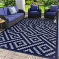 thumbnail image 1 of Outdoor Rug x Reversible Mats Outdoor Area Rug Plastic Straw Rug Geometric Rv Mat for Patio Camping Rv Picnic Backyard Deck Balcony Porch Beach Trailer ( ), 1 of 7