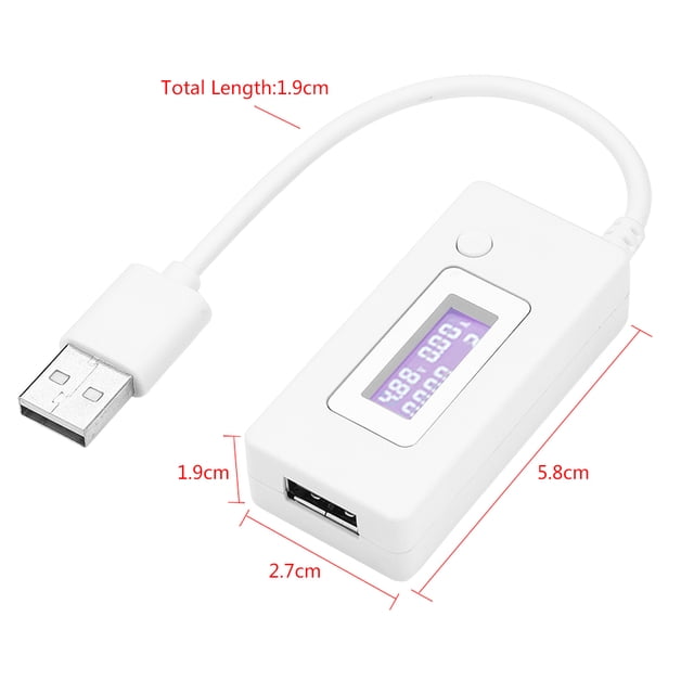 Probador De Capacidad, Detector De Corriente, Probador De Corriente Con Pantalla LCD De Alta Precisión USB 0-3A, Para Capacidad De Batería