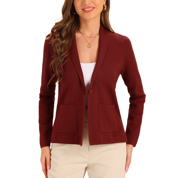 Suéter cárdigan INSPIRE CHIC para mujer, de manga larga, con botones y diseño abierto, tejido con bolsillos
