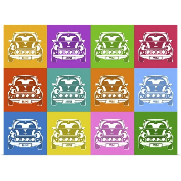 Great BIG Canvas | Rolled Michael Tompsett Poster Print entitled Mini Copper Squares