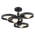 thumbnail image 3 of Golden Lighting Sloane - Four Light Semi-Flush Mount, Black Finish, 3 of 5