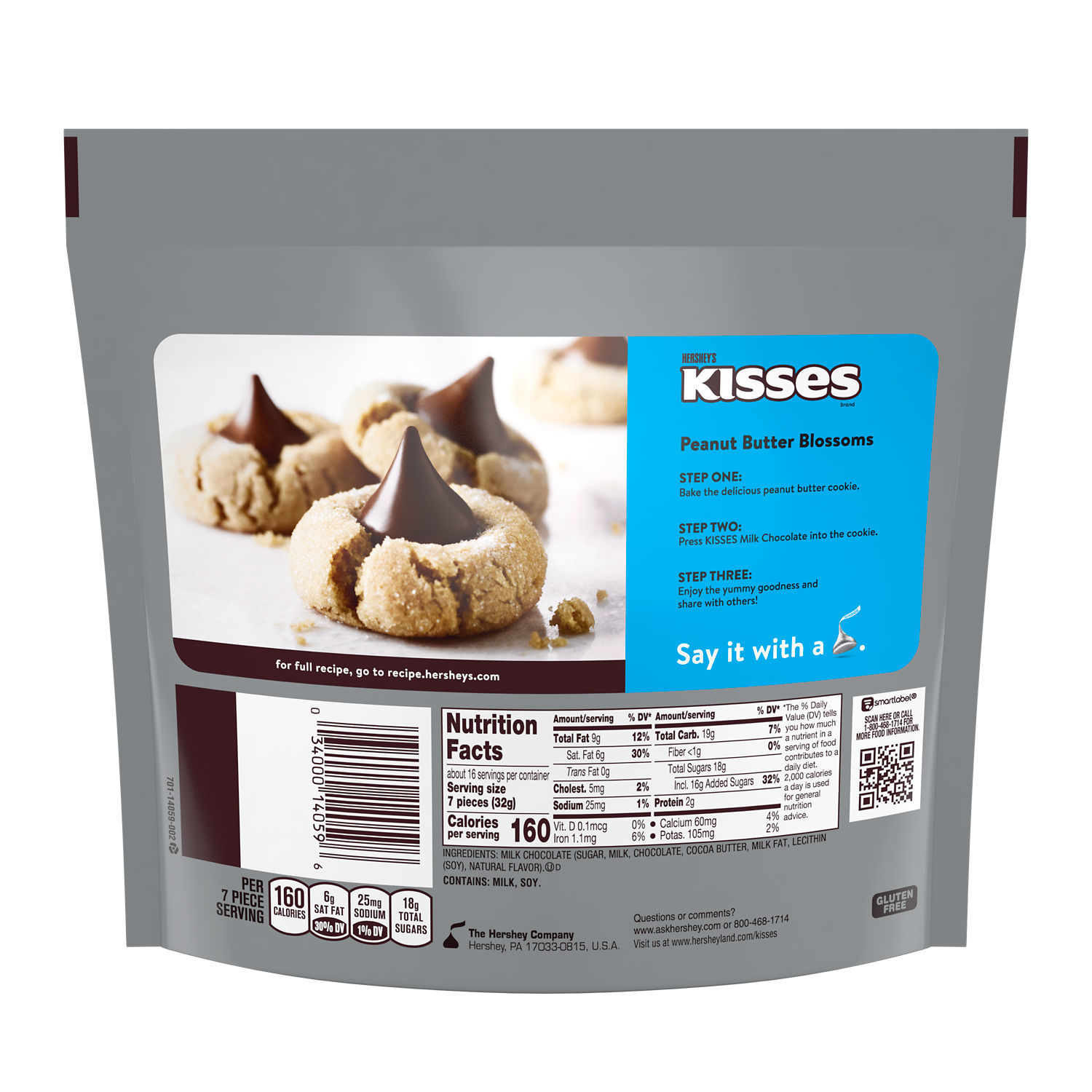 Hershey's Kisses Milk Chocolate Candy, Family Pack 17.9 oz - image 3 of 9