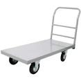 thumbnail image 2 of Tcbosik Push Cart Dolly, Moving Platform Hand Truck, 2000 lbs Capacity Heavy Duty Flat Bed Wagon, Furniture Luggage Lifting, Gray, 2 of 9