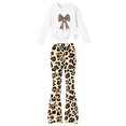 thumbnail image 6 of Cethrio Girls Graphic Outfit Sets, 2 Piece Long Sleeve Spring Fall Fashion Girls' Clothing Sets White Size 9-10 T, 6 of 7