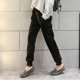thumbnail image 2 of Pantalones cálidos de terciopelo dorado grueso con forro de terciopelo para mujer, pantalones harén casuales sueltos de terciopelo de doble cara para pareja, 2 of 4