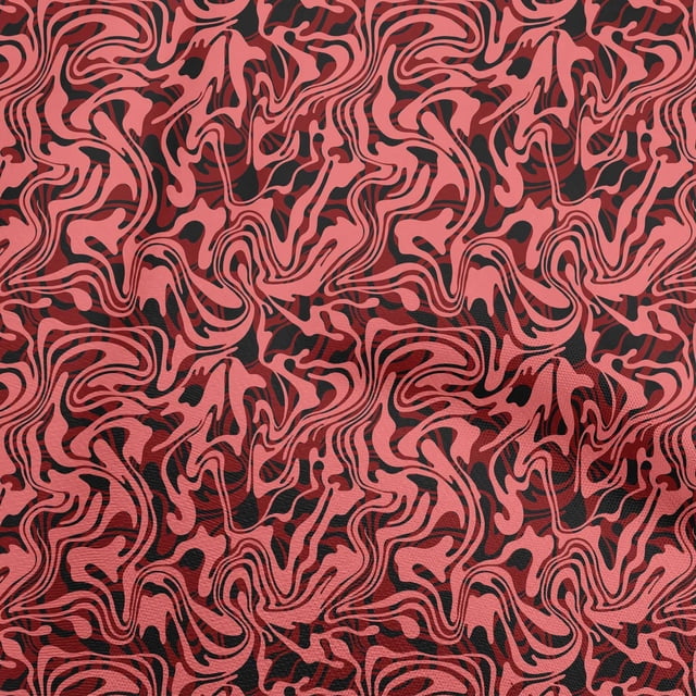 oneOone Cotton Flex Red Fabric Abstract Fabric For Sewing Printed Craft Fabric By The Yard 40 Inch Wide