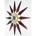 thumbnail image 3 of Infinity Instruments Orion 30 Pouces Noyer Milieu du Siècle Moderne Starburst Horloge Murale, 3 of 5