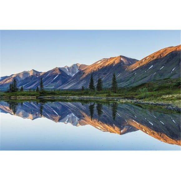 Posterazzi DPI12291221 Morning Light On Chigmit Mountains in Twin Lakes Area of Lake Clark National Park & Preserve Southcentral Alaska Poster Print by Carl Johnson, 19 x 12