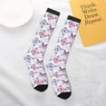 thumbnail image 6 of Bingfone Compression Socks for Women and Men Long Socks for Running Athletic Cycling Nurse-Butterflies in Pastel, 6 of 8