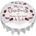 thumbnail image 6 of Christmas Table Cloth Round Table Cover Wrinkle Resistant Waterproof Tablecloth 60 Inch Washable for Kitchen Party Picnic, 6 of 6