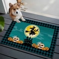 thumbnail image 4 of Halloween Washable Small Entryway Area Rugs 2'x3', Witch Cat Castle Low Pile Throw Rug Non-Slip Sturdy Edge Binding Carpet for Front Door Floor Room Entry, 4 of 9