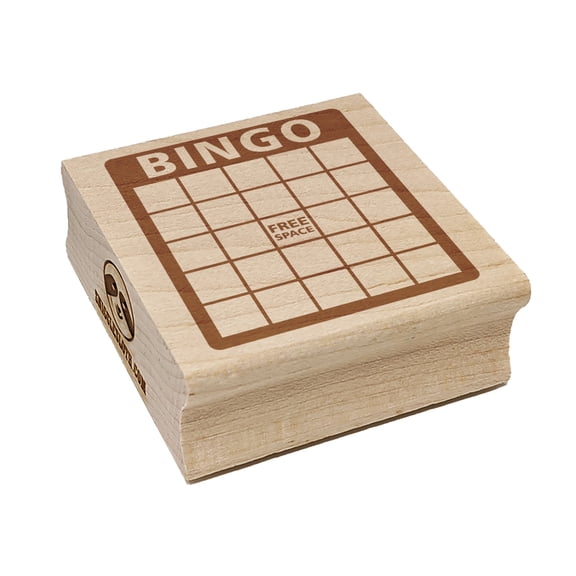 Blank Bingo Card Square Rubber Stamp Stamping Scrapbooking Crafting - Small 1.25in