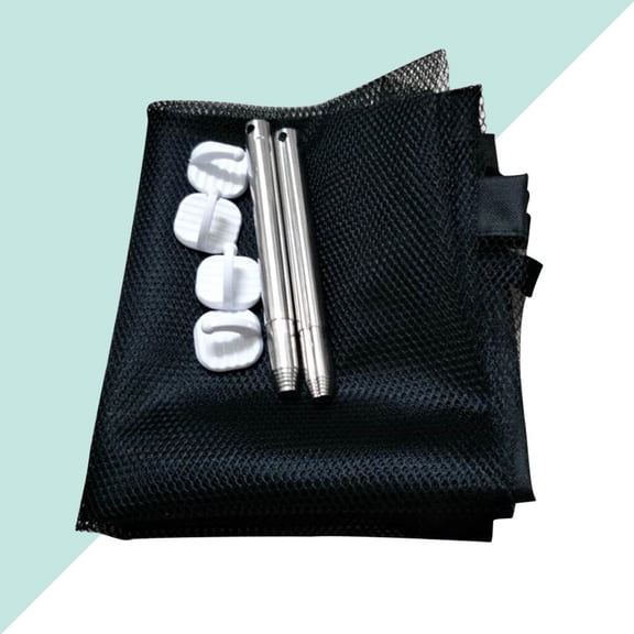 SEWCHICS Adjustable Large Dog Gate Barrier Black Nylon Pet Safety Fence for Home and Car 1 Set