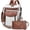 Beige with Brown, variant on Backpack Purse for Women Fashion Leather Backpack Purse Designer Travel Backpack Convertible Shoulder Bag with Wristlet for Work College