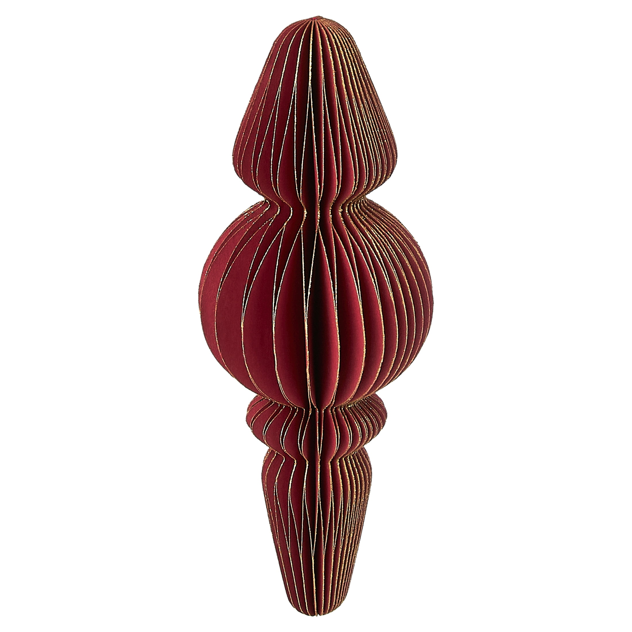3 Count Red Paper Finial Christmas Ornaments, by Holiday Time
