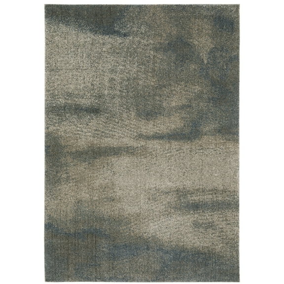 Oriental Weavers Alton Area Rug - 5562V - 6'7" x 9'6" - in Grey/ Teal - Modern Industrial Style, Stain Resistant, Family and Pet Friendly , Dining, Living Room Rug
