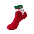 thumbnail image 2 of Under $5 Socks Red Lady Senior Plush Sleeping Socks Home Coral Velvet Socks Christmas Socks, 2 of 3