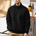 thumbnail image 4 of Men's Crewneck Sweatshirt Casual Long Sleeve Sweat Shirts Athletic Fleece Basic Pullover Shirts Black XXXXL, 4 of 5