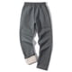 thumbnail image 3 of Pantalones largos de invierno para hombre, rectos, de terciopelo, informales, de uso diario, de rayón, 3 of 4
