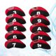 thumbnail image 5 of 10 fundas de neopreno para cabezas de hierro y palos de golf (negro y rojo), 5 of 8