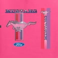 thumbnail image 2 of Wild Bobby, Ford Mustang Classic Pony USA Logo Emblem, Cars and Trucks, Front and Back Unisex Crewneck Graphic Sweatshirt, Neon Pink, 3X-Large, 2 of 4
