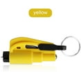 thumbnail image 2 of 1PC Emergency Keychain Ring Car Escape Tool, 2-in-1 Portable Seat Belt Cutter and Window Glass Breaker, Car Escape Tool for Land and Underwater (Yellow), 2 of 3