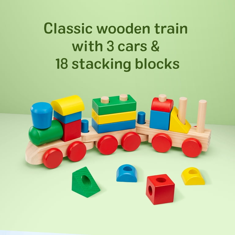 Melissa & Doug Wooden Stacking Train for Toddlers Ages 2-4