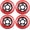 Rocket Red, variant on Rollerex VXT500 Inline Skate Wheels – 4 Pack Durable Replacement Roller Blade Wheels for Indoor & Outdoor Skating (72mm, Steel Black)