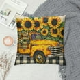 thumbnail image 2 of Nawypu  Sunflower Pillow Cover Spring Summer Floral Truck Decorative Throw Pillow Case Buffalo Plaids Flower Home Sweet Home Cushion Cover for Home Office Farmhouse Sofa Decor,, 2 of 5