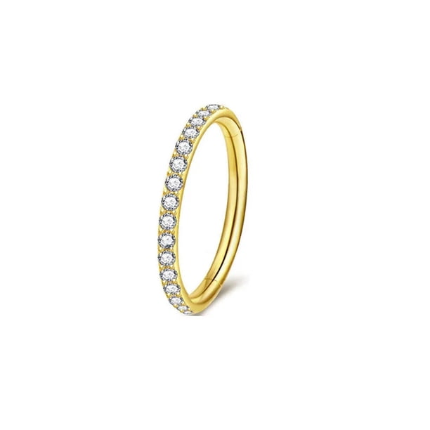 Anillo de titanio para la nariz, oro rosa, 6-12 mm, anillo de titanio para la nariz, sencillo, multicolor