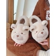 thumbnail image 5 of VICKYPOP Womens Cute Bear Slippers, Cozy Fuzzy Slippers Soft Plush Little Bear Winter Warm House Shoes, 5 of 11