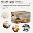 thumbnail image 6 of Retro Style Birds and Pumpkins Flowers Square Storage Bins with Handles Collapsible Containing Box 2 Packs, 6 of 9