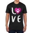 thumbnail image 1 of Heart LOVE Cat Dog Paw Mens Soft T Shirt, 1 of 1