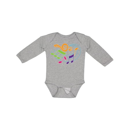 

Inktastic Music Notes Musical Gift Gift Baby Boy or Baby Girl Long Sleeve Bodysuit