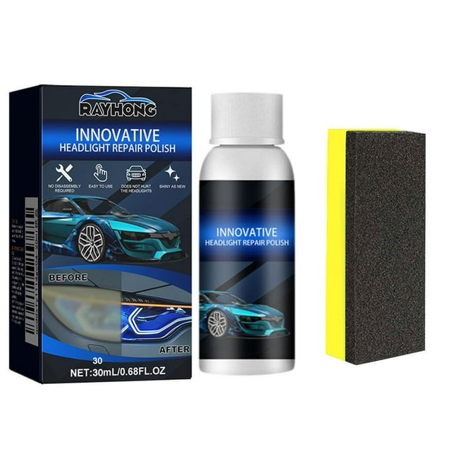 QJUHUNG Car Headlight Repair Fluid Scratch Remover Refurbishment Maintenance V8T4