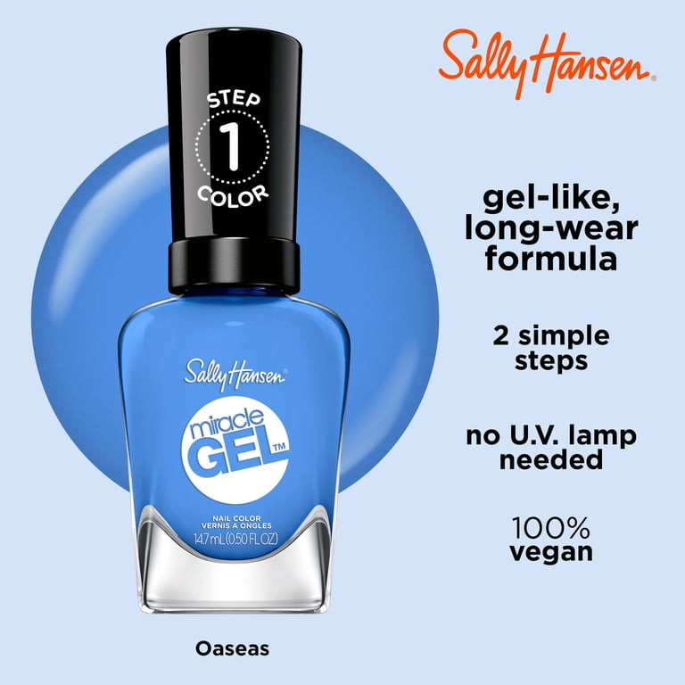 Sally Hansen Miracle Gel Nail Polish, 642 Oa-Seas, 0.5 fl oz, No