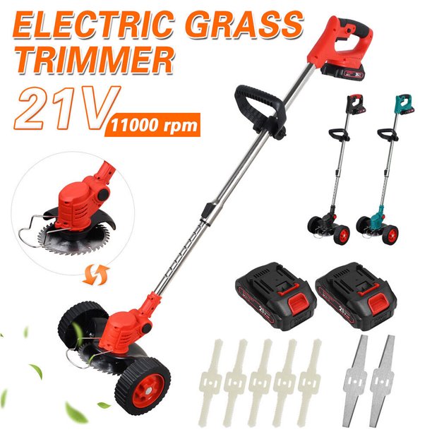 Electric Weed Eater Lawn Edger Cordless Grass String Trimmer Cutter