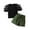 Black, variant on WOLLED 2PCS Toddler Baby Girls Summer Shorts Outfit Puff Sleeve T-Shirt Tops and Solid Color Tie-Up Shorts Clothes Set for 1-6 Years Old