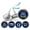 Navy Blue, variant on Darling Souvenir 13th Birthday Custom Name Stickers chocolate Candy Labels 190 Pcs-Mint