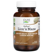 Pure Essence Labs - MyPure Lion's Mane 2X, Organic Mushroom Extract for Focus & Brain Health - 30 Vegetarian Capsules