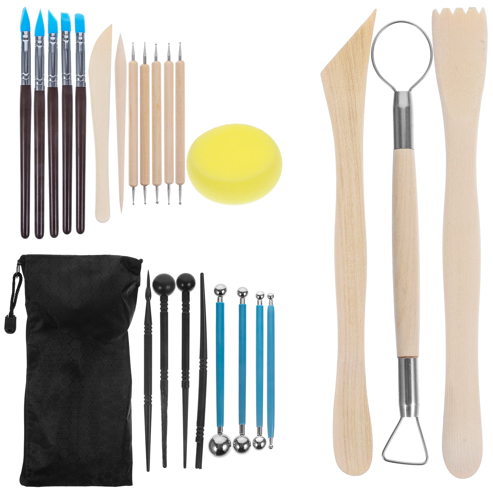 FRCOLOR 1 Set of Reusable DIY Clay Tools Pottery Sculpting Tools Clay Carving Supplies for Beginner,11.81"X7.87"X0.79"