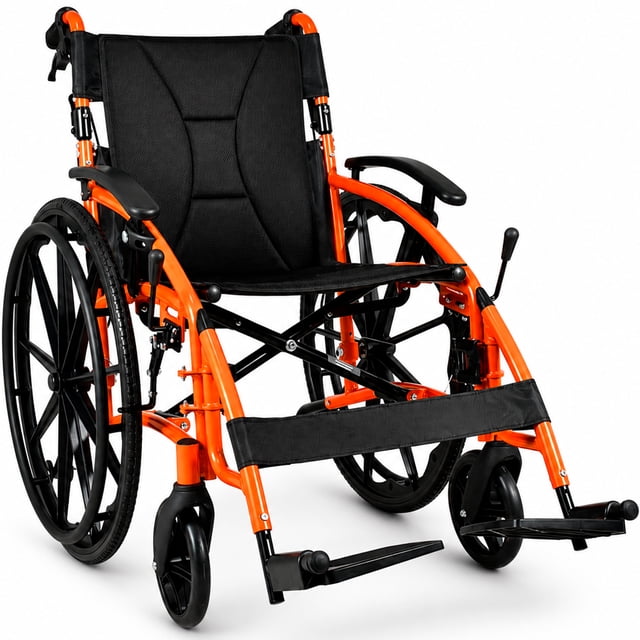 Silla Ruedas Deportiva Ligera Aluminio Plegable + Rueditas