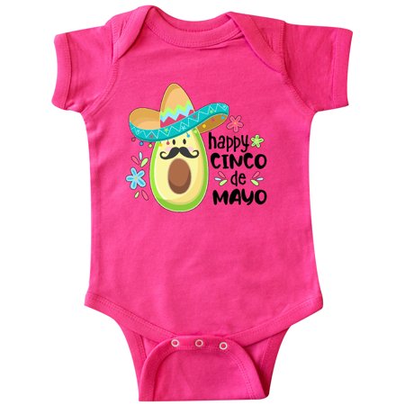 

Inktastic Happy Cinco de Mayo Avocado in Sombrero Gift Baby Boy or Baby Girl Bodysuit