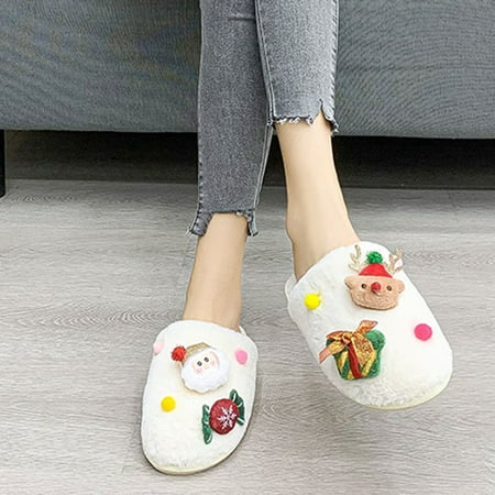 

Fall Winter Women s Fuzzy Slippers Slip-on Soft Indoor and Outdoor Clearance Men s and Couple Shoes Flat Plush Non-slip Home Shoes Linen Comfortable Platform Slippers