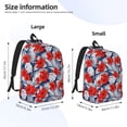 thumbnail image 4 of Balery Leaves And Flowers Vintage Canvas Backpack for Men and Women - Large Capacity, Durable Travel Laptop Bag for School, Work, Hiking, and Outdoor Activities, 4 of 7